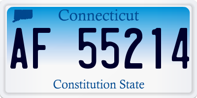 CT license plate AF55214