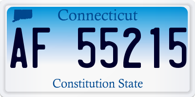 CT license plate AF55215