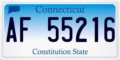 CT license plate AF55216