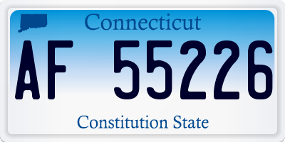 CT license plate AF55226