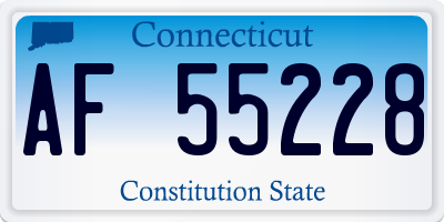 CT license plate AF55228