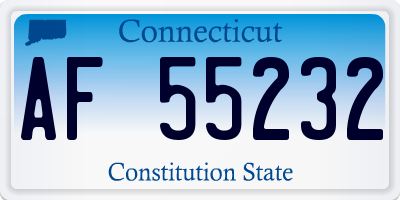 CT license plate AF55232