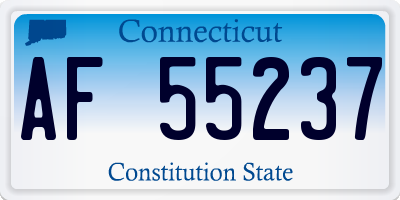 CT license plate AF55237