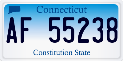 CT license plate AF55238