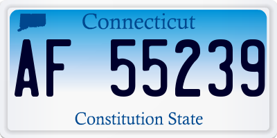 CT license plate AF55239