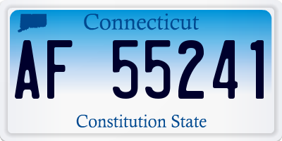 CT license plate AF55241