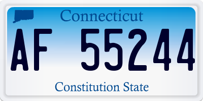 CT license plate AF55244