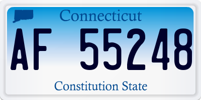 CT license plate AF55248