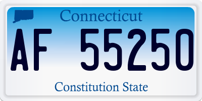 CT license plate AF55250