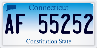 CT license plate AF55252