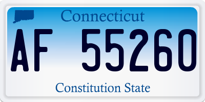 CT license plate AF55260