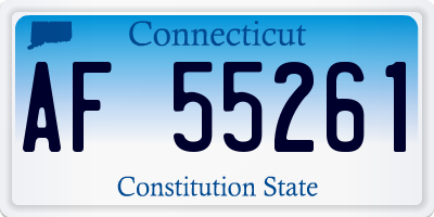CT license plate AF55261