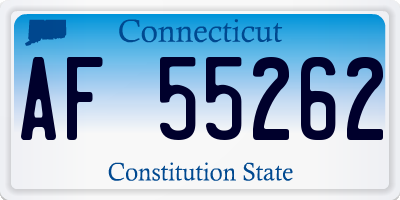 CT license plate AF55262