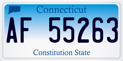 CT license plate AF55263