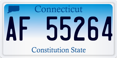 CT license plate AF55264