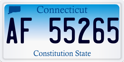 CT license plate AF55265