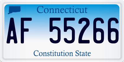 CT license plate AF55266