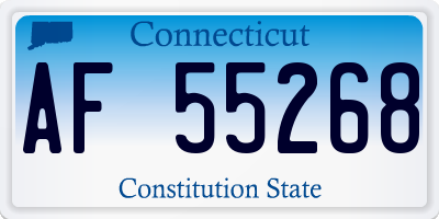 CT license plate AF55268