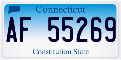 CT license plate AF55269