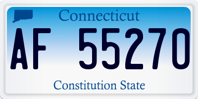 CT license plate AF55270