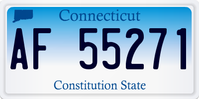 CT license plate AF55271