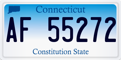 CT license plate AF55272