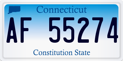 CT license plate AF55274