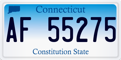 CT license plate AF55275