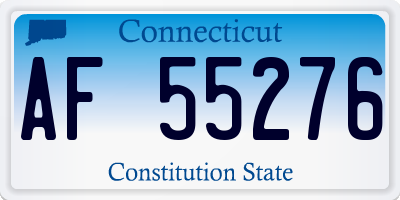 CT license plate AF55276