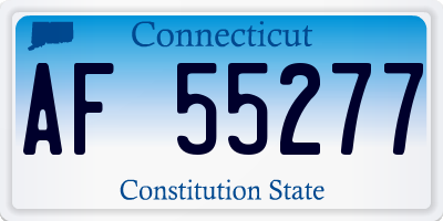 CT license plate AF55277