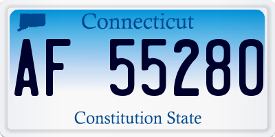 CT license plate AF55280