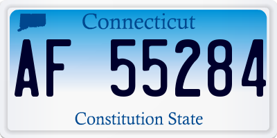 CT license plate AF55284