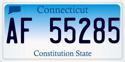 CT license plate AF55285