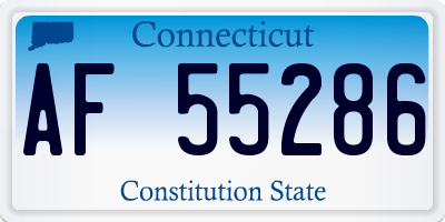 CT license plate AF55286