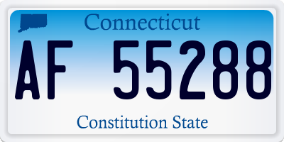 CT license plate AF55288