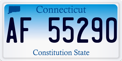 CT license plate AF55290