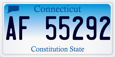 CT license plate AF55292
