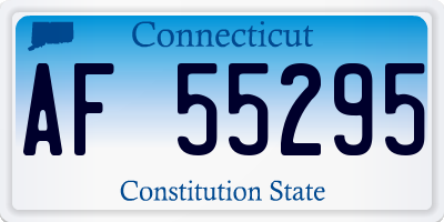 CT license plate AF55295