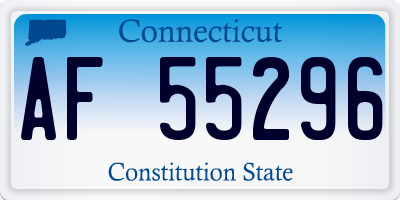 CT license plate AF55296