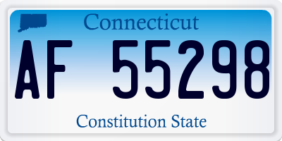 CT license plate AF55298