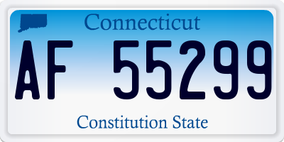 CT license plate AF55299