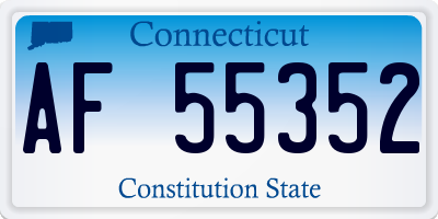 CT license plate AF55352