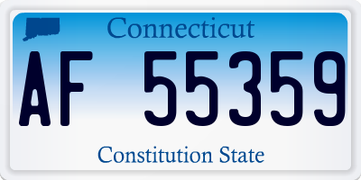 CT license plate AF55359