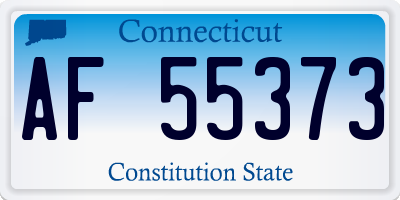 CT license plate AF55373
