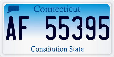 CT license plate AF55395