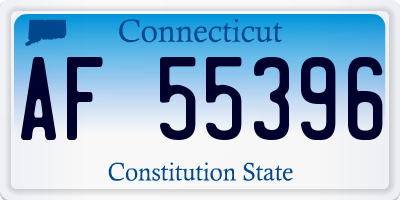 CT license plate AF55396