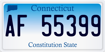 CT license plate AF55399