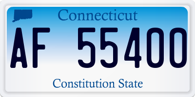 CT license plate AF55400