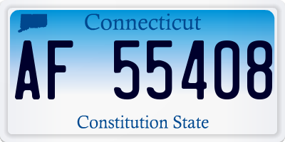 CT license plate AF55408