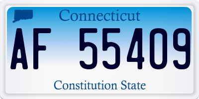 CT license plate AF55409